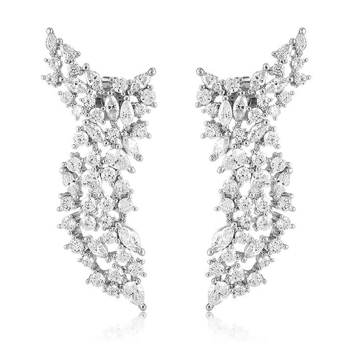 Crystal Cluster Earrings (Source: Shaze)