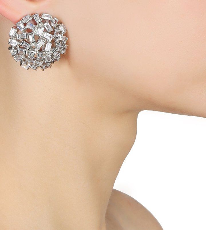 Silver Finish Zircon Stone Jaal Earring (Source: www.perniaspopupshop.com)