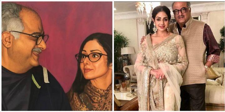 Janhvi Kapoor Just Shared A Painting Of Boney Kapoor And Sridevi, And It Hit Us In The Feels