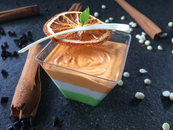 Tricolour Mousse for Independence Day