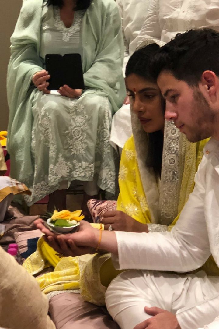 Priyanka Chopra and Nick Jonas at their roka ceremony