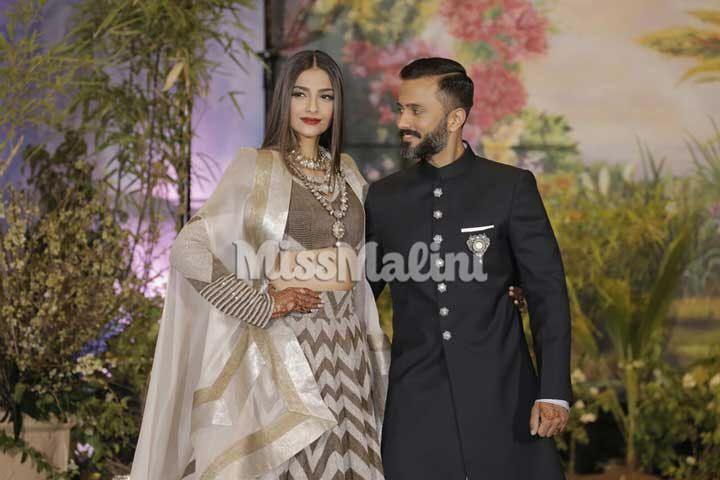 PHOTOS: Sonam Kapoor And Anand Ahuja Look Amazing At Their Wedding Reception