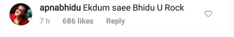 Jackie Shroff's comment on Deepika Padukone's post