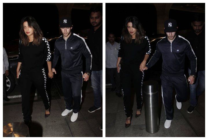 Aww! Priyanka Chopra And Nick Jonas Arrive Hand-In-Hand At The Airport