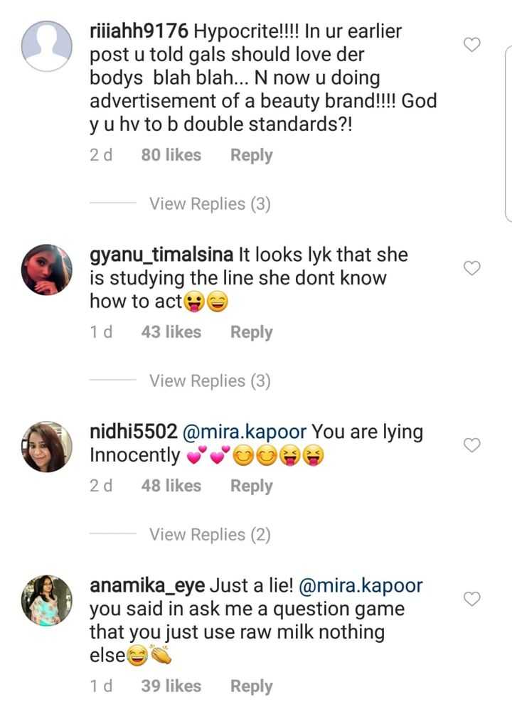 Comments on Mira Kapoor's postShahid Kapoor's comment on Mira Kapoor's post | Source: Instagram @mira.kapoor