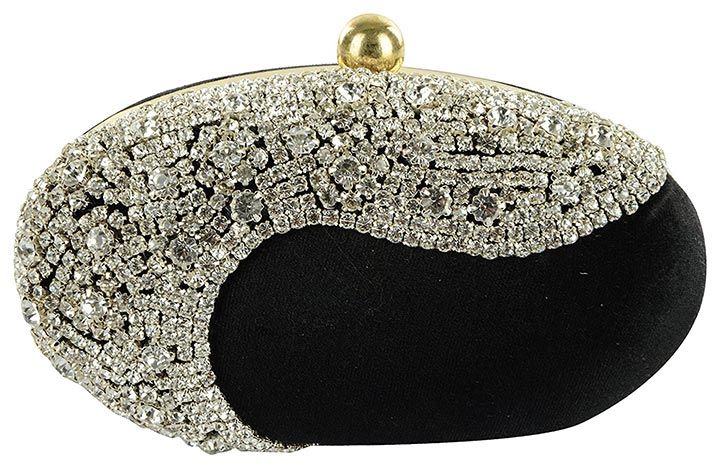 Tooba Handcrafted Designer Box Clutch with White Stone Work | Image Source: Amazon.in
