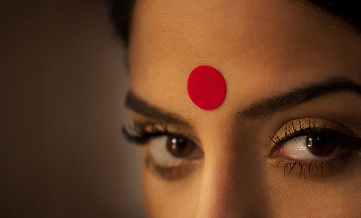 Woman With Tilak (Image Courtesy: Shutterstock)