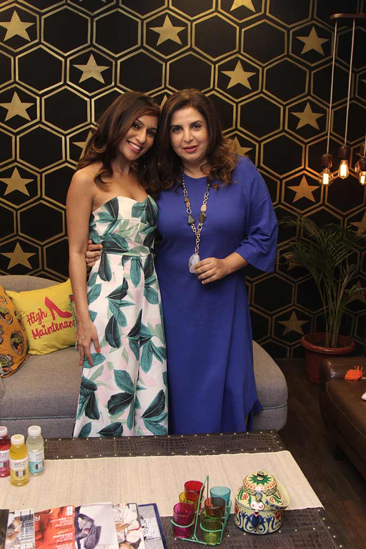 MIssMalini and Farah Khan Kunder on the sets of Vh1 Inside Access