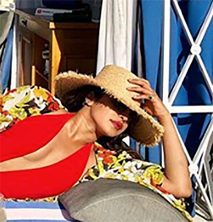 Priyanka Chopra In This Red Swimsuit Is Giving Us Baywatch Vibes