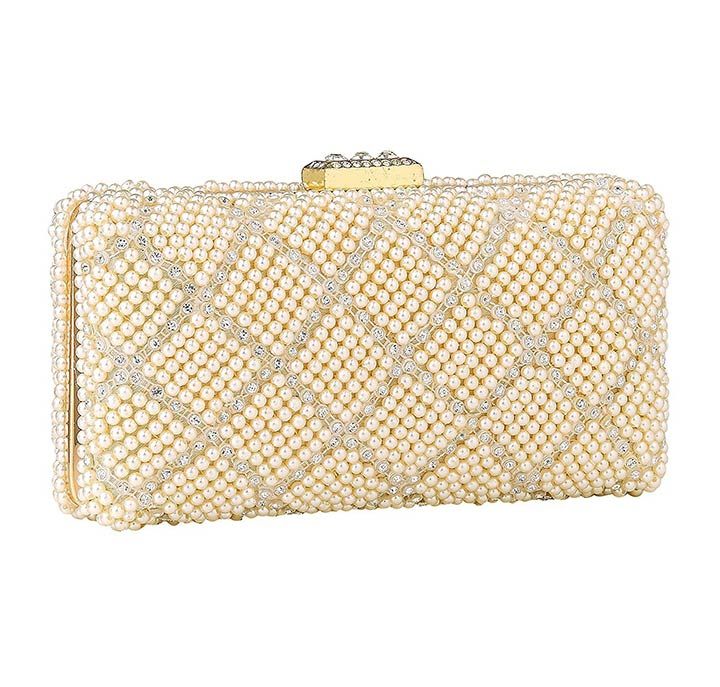Paradox Women Pearls Party Evening Hand Box Clutch Bag | Image Source: Amazon.in