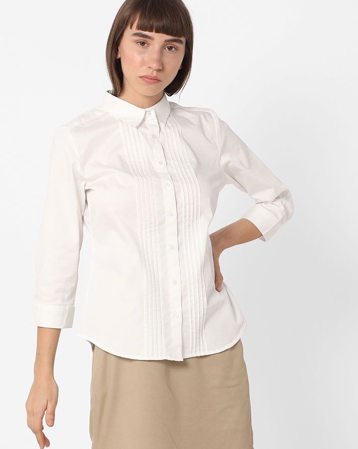 White Shirt | Image Source: www.ajio.com