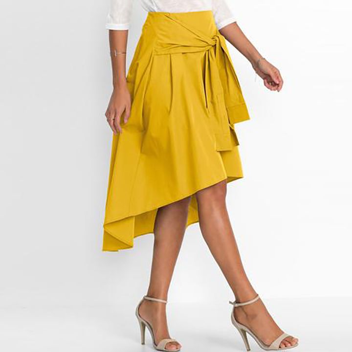 Asymmetrical Hem Casual Skirt | Image Source: www.wear.style.com