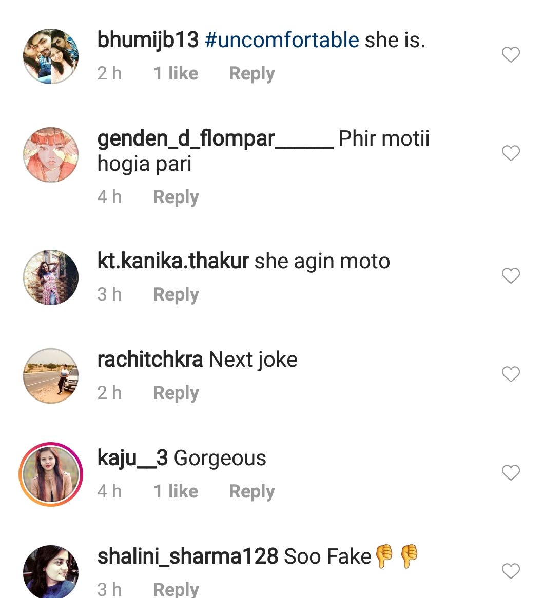 Comments on Parineeti Chopra's video