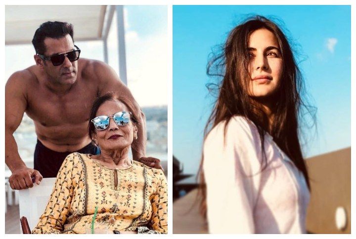 Look Revealed: Katrina Kaif Poses With Salman Khan’s Mom On The Sets Of Bharat