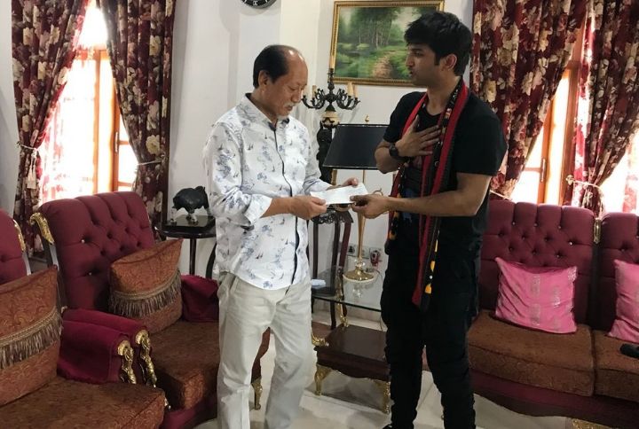 Sushant Singh Rajput with CM of Nagaland