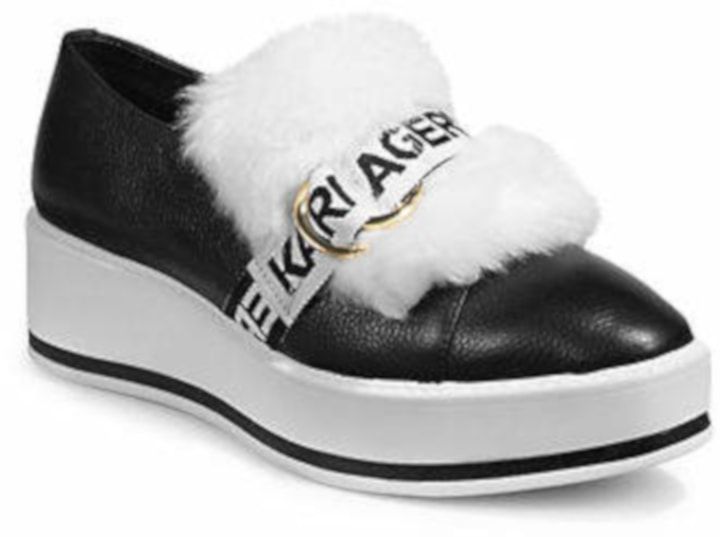 Karl Lagerfeld Paris Birdie Wedge Sneakers | Image Source: www.shopstyle.ca