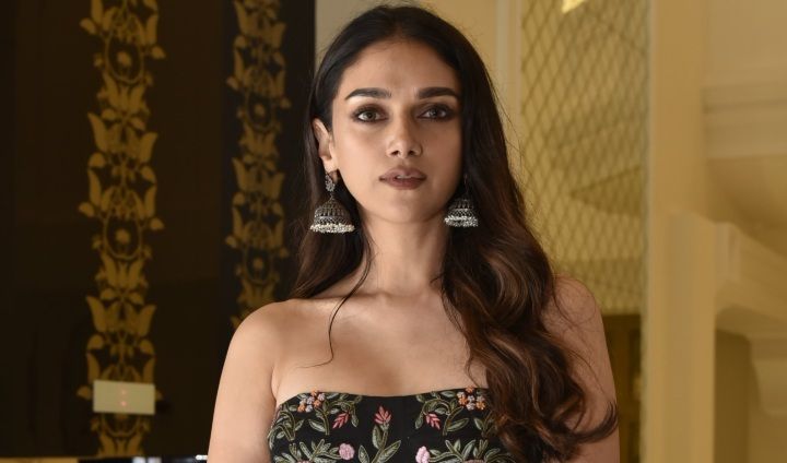 Only Aditi Rao Hydari Can Pull Off Jhumkas With A Red Carpet Gown