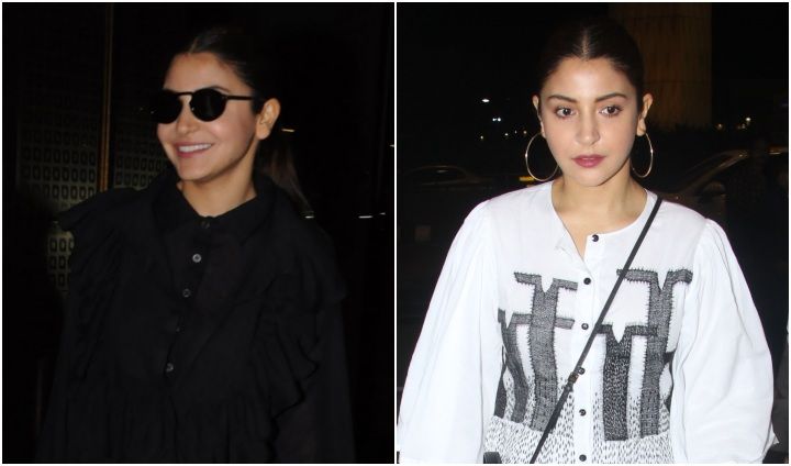 We’re Totally Digging Anushka Sharma’s Double Take On Monochrome At The Airport