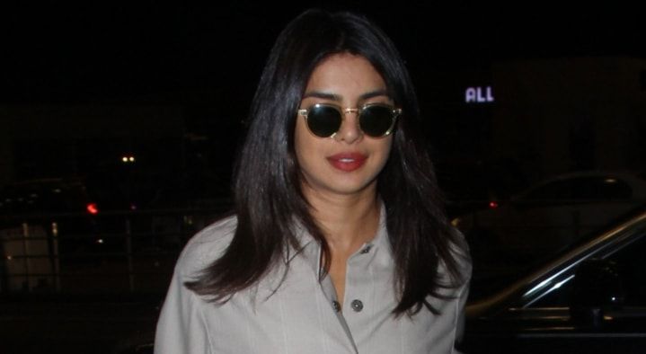 Priyanka Chopra Teams Her All-Grey Outfit With Unexpected Shoes