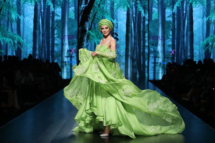 Sushmita Sen for Bhumika and Jyoti at Lotus Make-Up India Fashion Week Spring Summer 2019