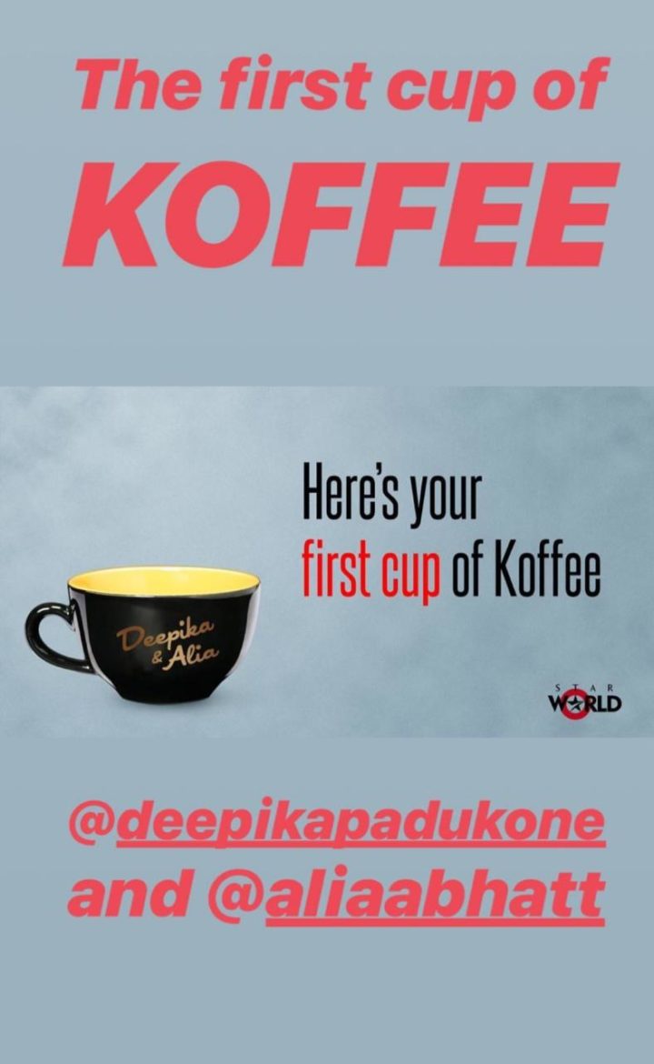 Koffee With Karan announcement | Source: Instagram @karanjohar