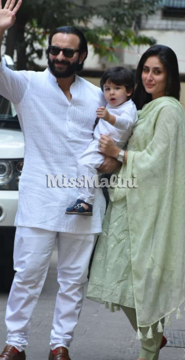 Saif Ali Khan, Taimur Ali Khan and Kareena Kapoor Khan