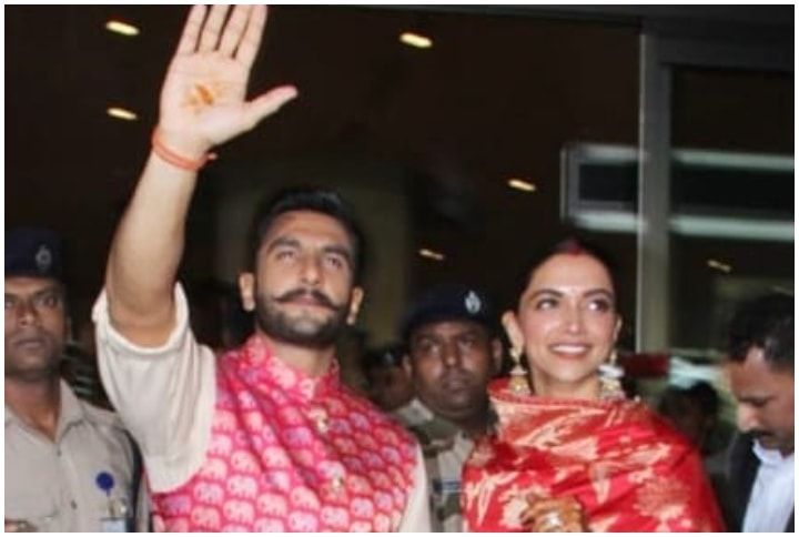Photos: Newlyweds Deepika Padukone & Ranveer Singh Arrive In Mumbai
