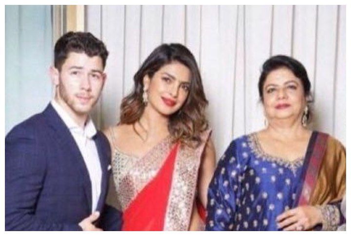 Nick Jonas, Priyanka Chopra, Madhu Chopra at the Ambani Wedding