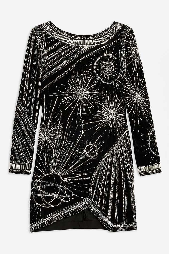 Topshop Odyssey Embellished Velvet Dress (Source: topshop.com)
