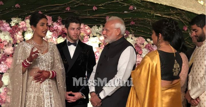 Priyanka Chopra, Nick Jonas, and PM Narendra Modi