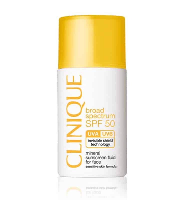 Clinique SPF 50 Mineral Sunscreen Fluid For Face | Source: Clinique