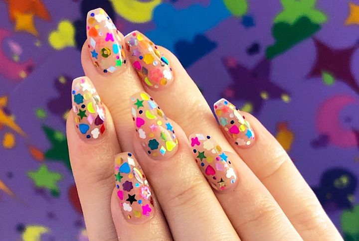The Confetti Nail Trend Is Perfect For Every Party Girl