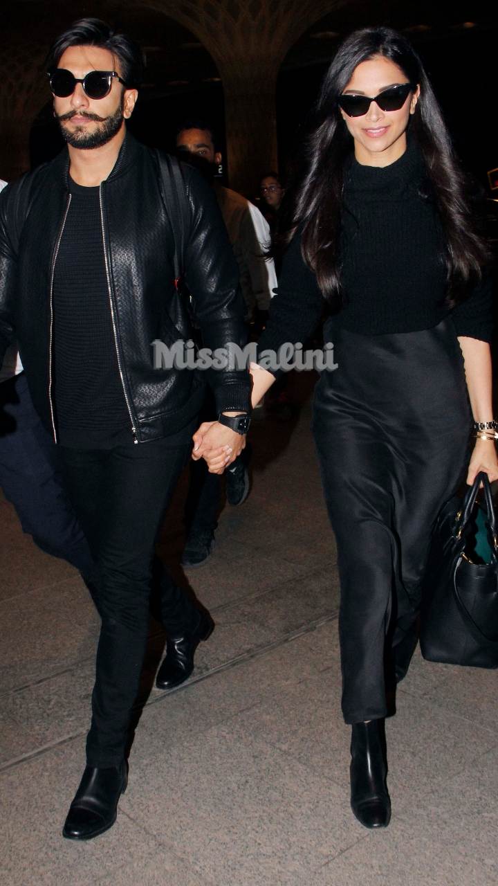 Deepika Padukone spotted carrying her new @Gucci black leather