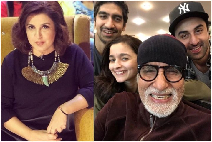 Farah Khan, Ayan Mukerji, Alia Bhatt, Amitabh Bachchan and Ranbir Kapoor (Source: Instagram | farahkhankunder and @amitabhbachchan)