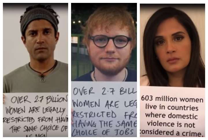 This Video On #GlobalFeminism Features Farhan Akhtar &#038; Richa Chadha Alongside Ed Sheeran
