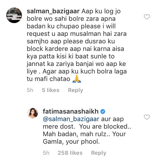 Fatima Sana Shaikh's Reply To Troll