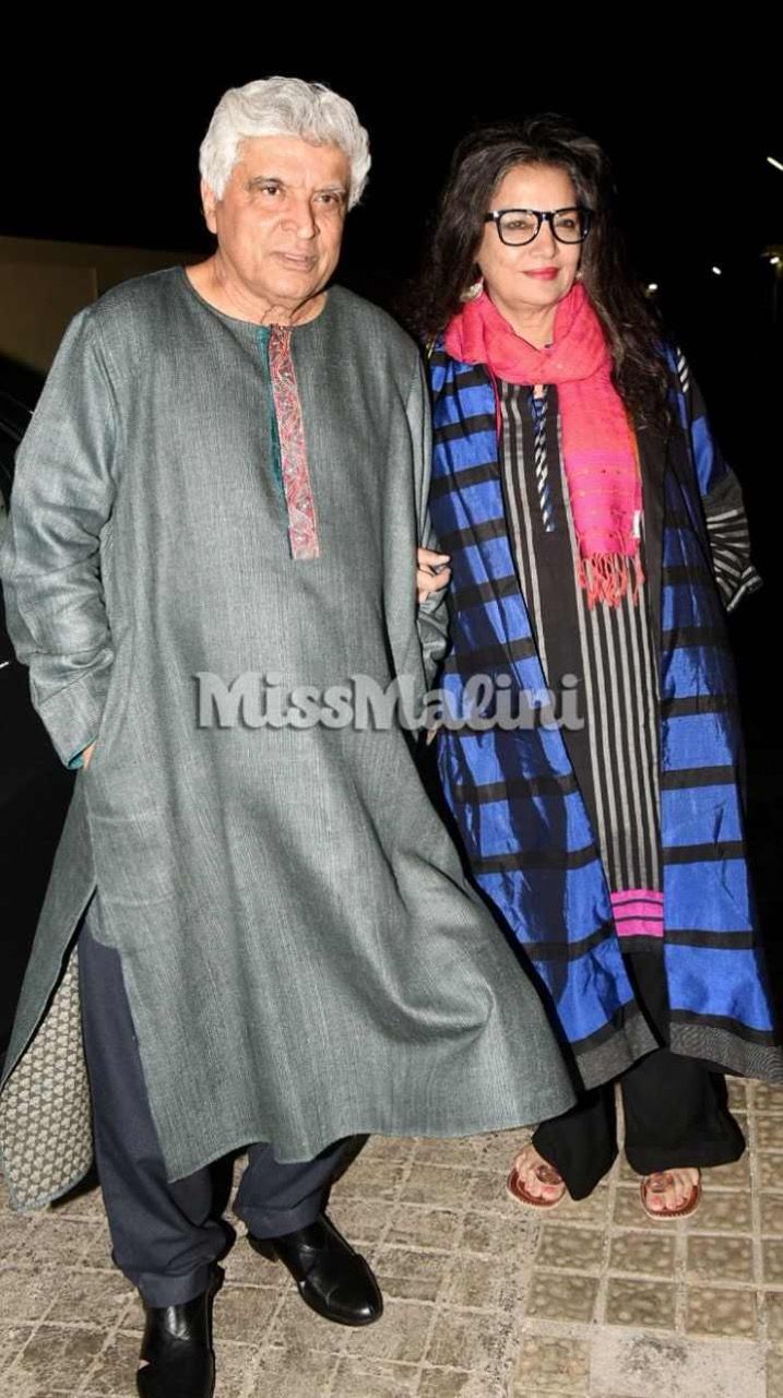 Javed Akhtar and Shabana Azmi at Bombairiya screening.