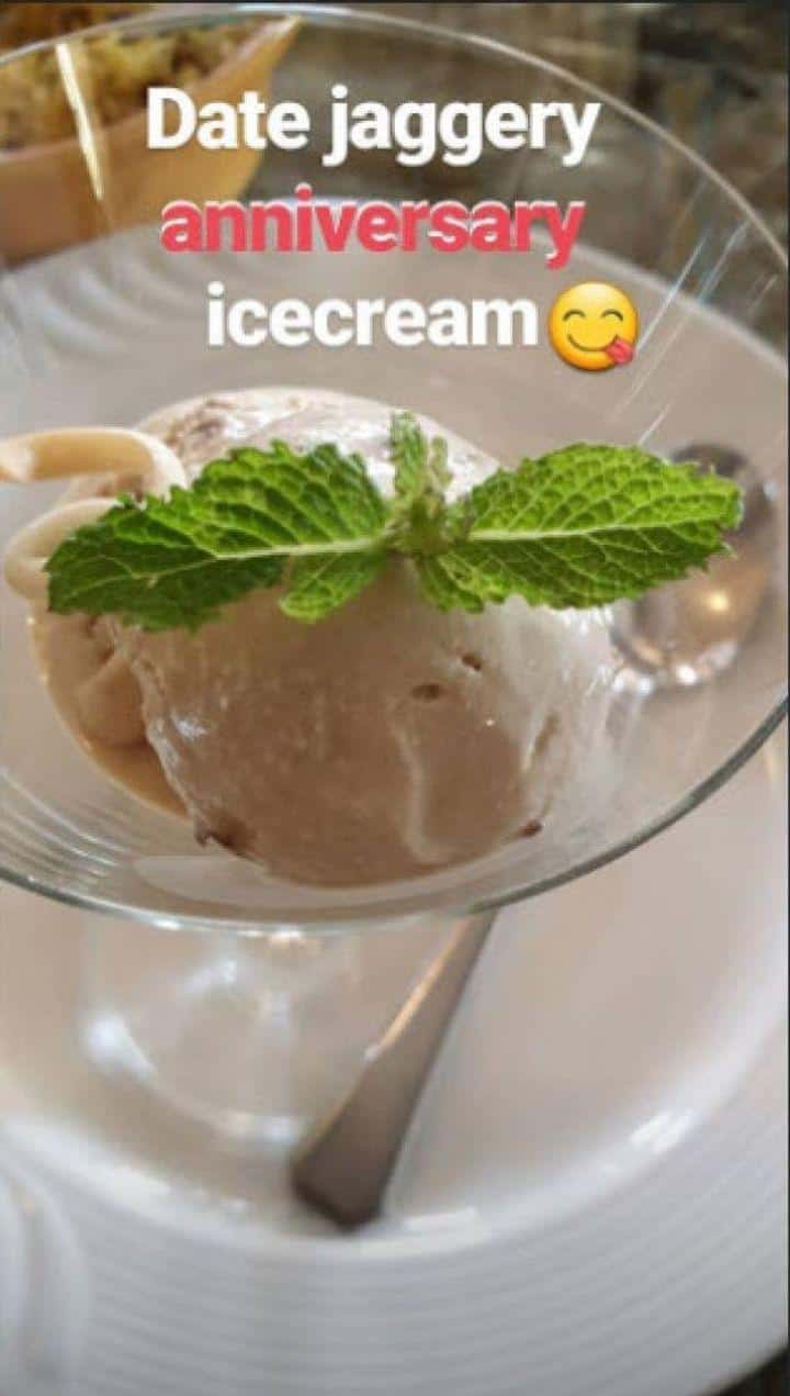 Milind Soman and Ankita Konwar's anniversary icecream