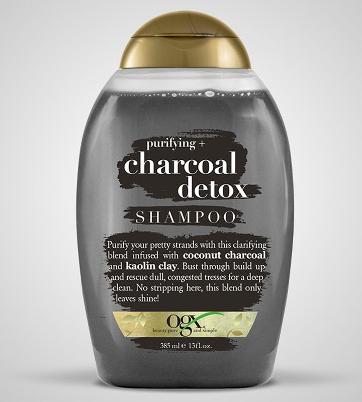 OGX Purifying + Charcoal Detox Shampoo | Source: OGX Beauty