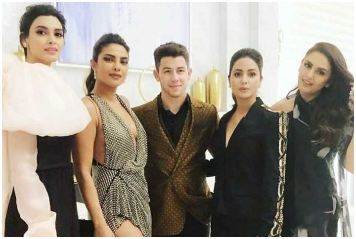 Diana Penty, Priyanka Chopra, Nick Jonas, Hina Khan and Huma Qureshi (Source: Instagram | @realhinakhan)