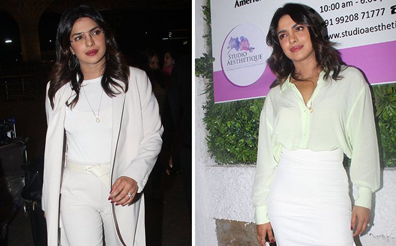Priyanka Chopra Showed Us 2 Ways To Wear White For The Night Before She Left The Country