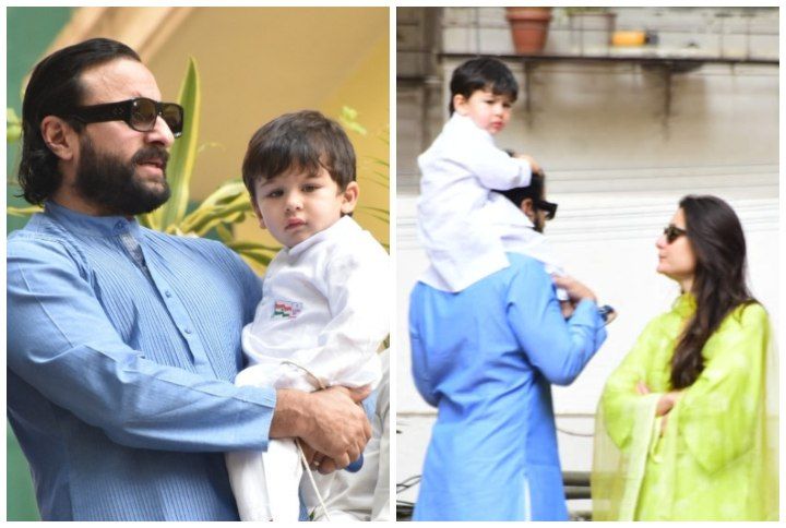 Photos: Taimur Ali Khan Looks Too Cute Celebrating Republic Day With Saif Ali Khan & Kareena Kapoor Khan