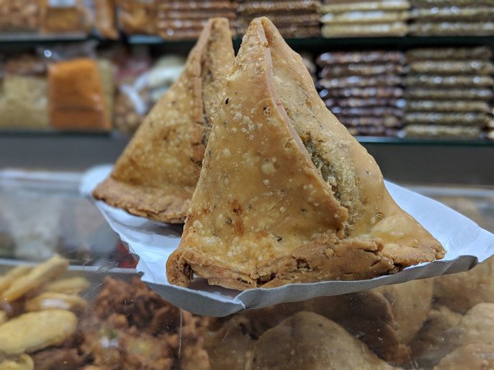 Samosas At Annapurna Farsan Mart