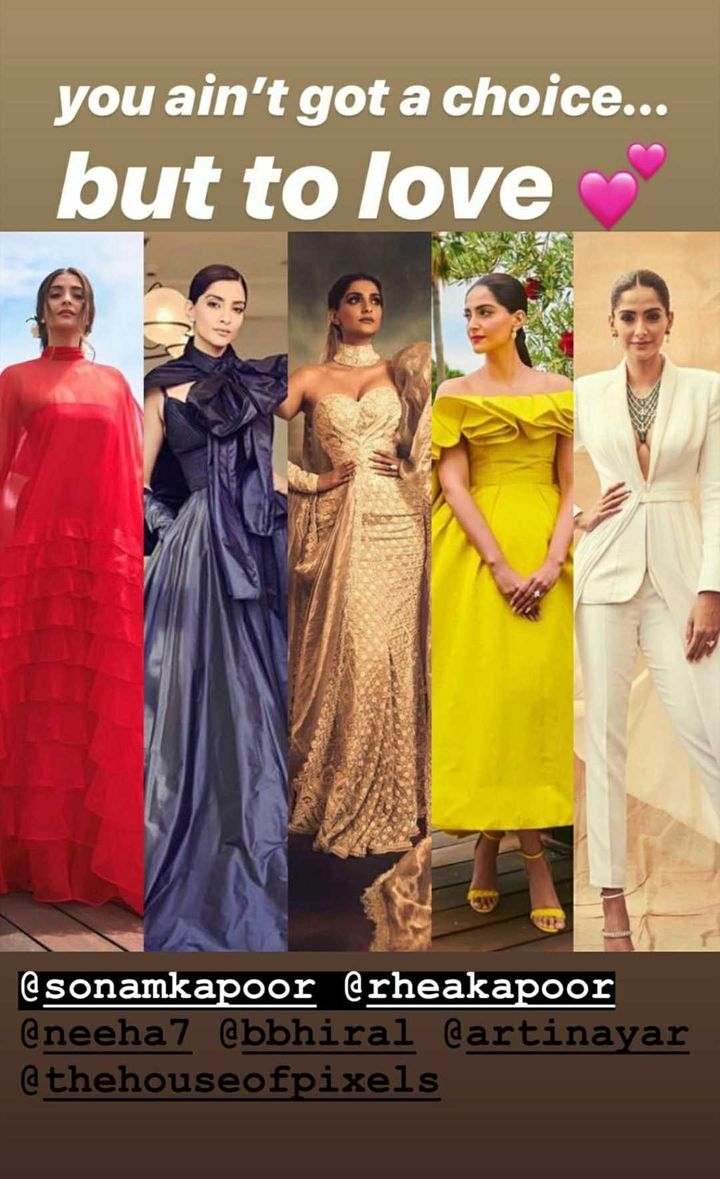 Sonam Kapoor at Cannes 2019 (Source: Instagram | @anandahuja)