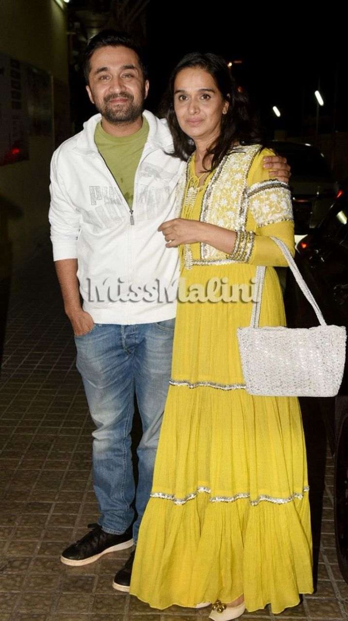 Siddhanth Kapoor and Shivangi Kolhapure at Bombairiya screening.