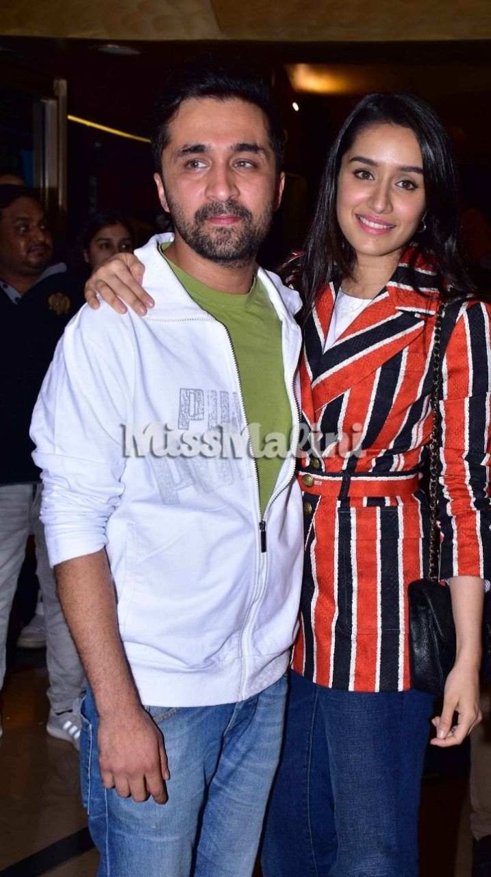 Siddhanth Kapoor and Shraddha Kapoor at Bombairiya screening.