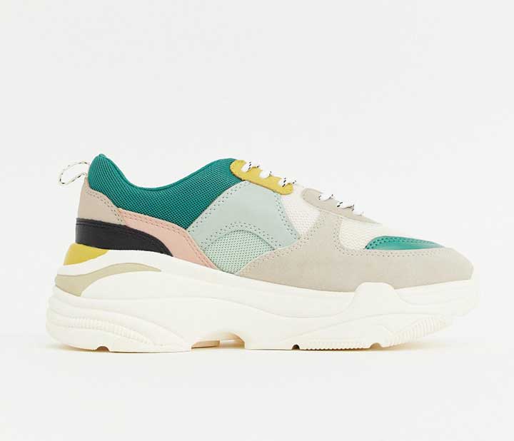 Stradivarius Color Block Chunky Sneaker