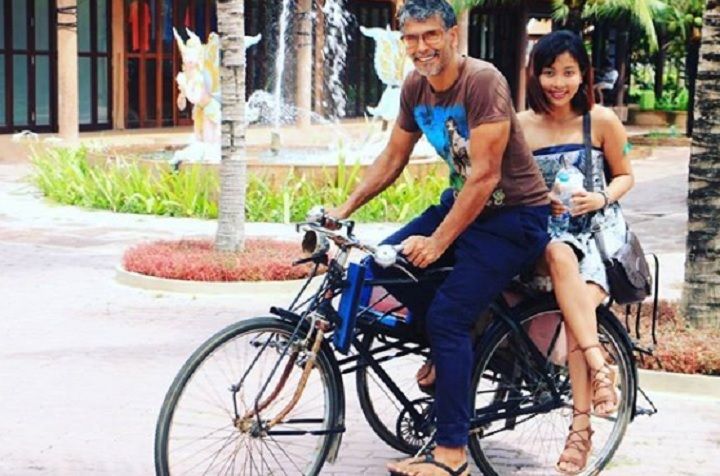 Milind Soman and Ankita Konwar