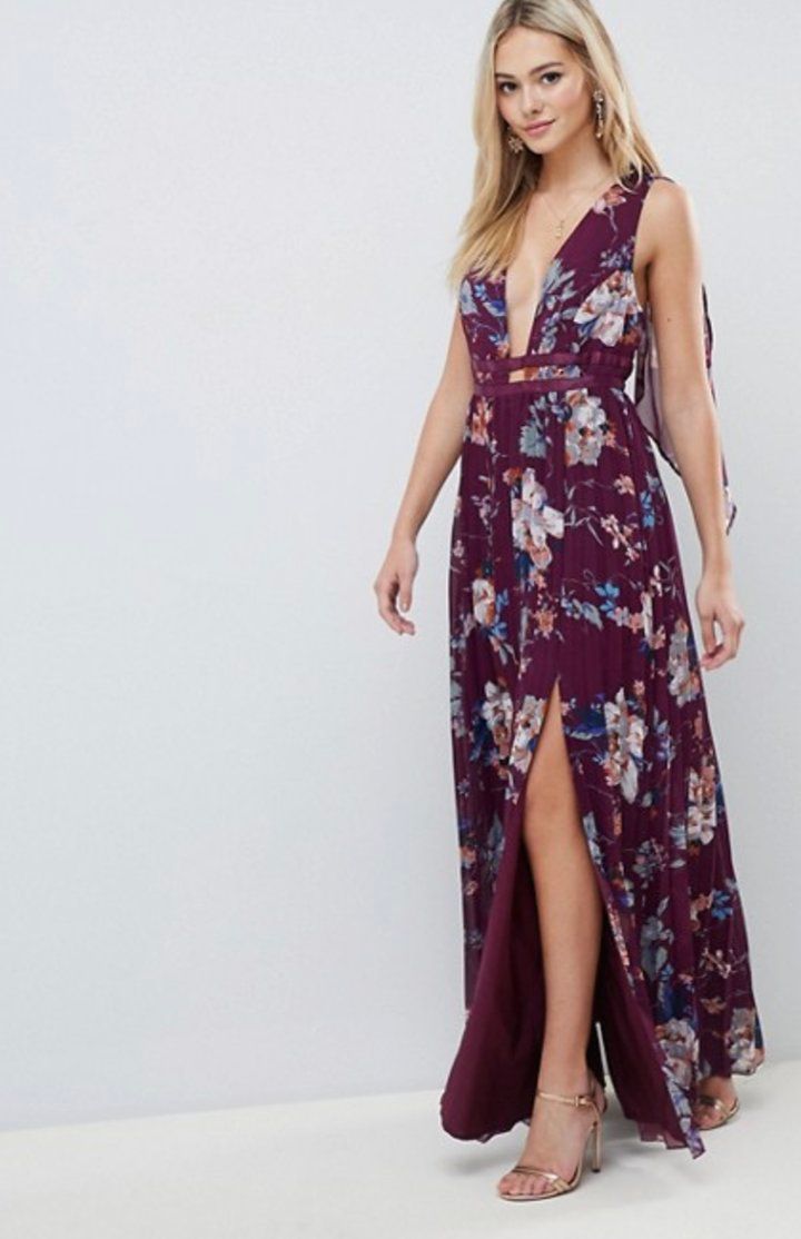 Pleated Maxi with Tape Detail in Winter Floral Print (Source: www.asos.com)