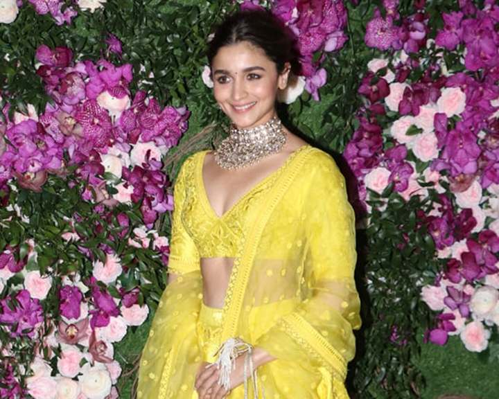 aliaabhatt's first media appearance at after pregnancy announcement at  #Darlings trailer launch. #alia #aliabhatt #yellow #dress #bolly... |  Instagram